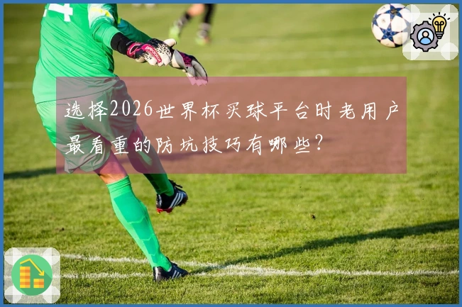 选择2026世界杯买球平台时老用户最看重的防坑技巧有哪些？